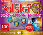 Atlas z planszą edukacyjną - Polska: województwa i powiaty