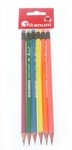 Ołówek neonowy z gumką (345175) op.6szt.