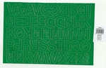 Litery samoprzylepne 3cm zielone