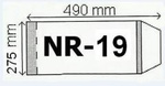 Okładka na podręcznik, regulowana A4 NR 19  275x490mm (50szt/pacz)