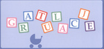 Karnet z okazji narodzin dziecka gratulacje DL niebieskie