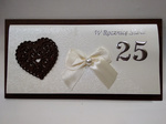 Karnet M9 DL drewno 25 rocznica ślubu