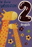 Karnet 2 Urodziny Żyrafa DK-600