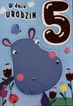 Karnet 5 Urodziny Hipopotam DK-603