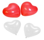 Balony serca białe 100szt - 29 cm