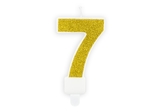 Świeczka urodzinowa cyfra "7" złota