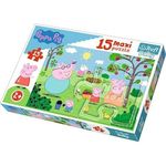 Puzzle baby 15 maxi Peppa w ogrodzie