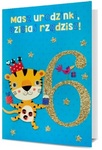 Karnet 6 urodziny tygrys HM-200