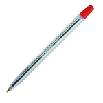 Długopis Beifa Aplus biurowy przeźroczysty czerwony 50szt. *
