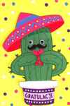 Karnet B6 Fluo kaktus gratulacje
