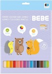 Kredki ołówkowe 12 kolorów  jumbo BB KIDS pastel