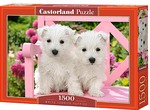 Puzzle 1500 el. White Terrier Puppies *