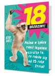 Karnet B6 18-te urodziny małpa