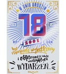 Karnet B6 18-te urodziny - złote lata