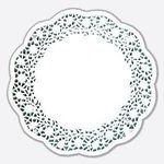 Serwetki pod tort białe okrągłe fi 30cm 100szt (3021)