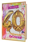 Karnet 40-te urodziny ballon QBL-003