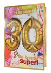 Karnet 30-te urodziny ballon QBL-005