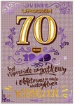Karnet B6 70-te urodziny - złote lata