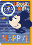 Karnet z naklejaną cyfrą Mickey