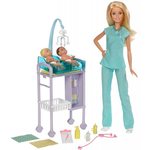 Barbie - Lalka Lekarz Pediatra i Mali Pacjenci + Akcesoria
