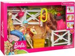 Barbie - Zestaw Stadnina Koni Lalka Barbie, Chelsea i 2 Konie