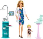Barbie - Lalka Dentystka z pacjentką + Akcesoria Blondynka