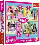 Puzzle 4w1 W świecie Barbie
