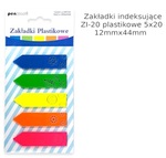 Zakładki indeksujące ZI-20 plastikowe 5x20 12x44mm