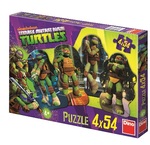Puzzle 4x54 Wojownicze Żółwie Ninja DINO