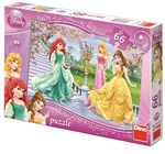 Puzzle 66 Disney Księżniczki przy fontannie DINO