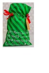 Worek Merry Christmas - zielone paski 20x30cm