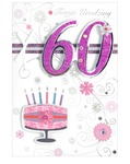 Karnet 60 urodziny różowe HM200-503