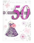 Karnet 50 urodziny różowe HM200-505