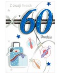 Karnet 60 urodziny niebieskie HM200-511
