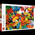 Puzzle 500 elem Kolorowe ptaki