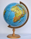 Globus 320 fizyczny 3D drewniana niska stopka niepodświetlany (w kartonie)