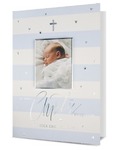 Karnet Chrzest Św. niebieski od Ojca Chrzestnego HM200