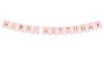 Baner Happy Birthday jasny różowy 15x175cm