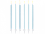 Świeczka urodzinowa jasna niebieska 14cm