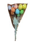 Wielkanocna Jajko dekoracyjne na piku 12szt 3x4cm *