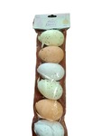 Wielkanocna Jajka kpl 6szt krem, białe, brąz 4x6cm *