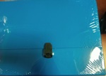 Teczka z rączką A4 10cm pastelowa niebieska