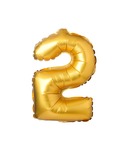 Balon foliowy cyfra "2" złota 71cm (28")
