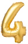 Balon foliowy cyfra "4" złota 71cm (28")