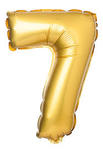 Balon foliowy cyfra "7" złota 71cm (28")