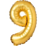 Balon foliowy cyfra "9" złota 71cm (28")