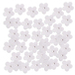 Kwiaty z pergaminu białe 40szt (CEKP-064)