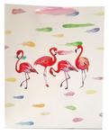 Torebka ozdobna A3 flamingi brokat 31x42x12cm