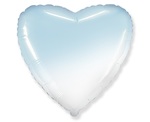 Balon foliowy 18" serce biało-błękitne