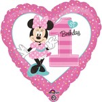 Balon foliowy 12" Minnie Mouse 1st Birthday